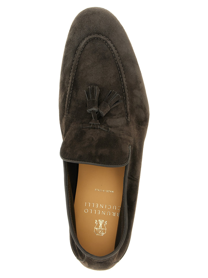 Brunello Cucinelli Penny Loafer Mocassini - Grigio | 7bc486aed0fdb8d8f072da9a1a6a7a0105de91e2