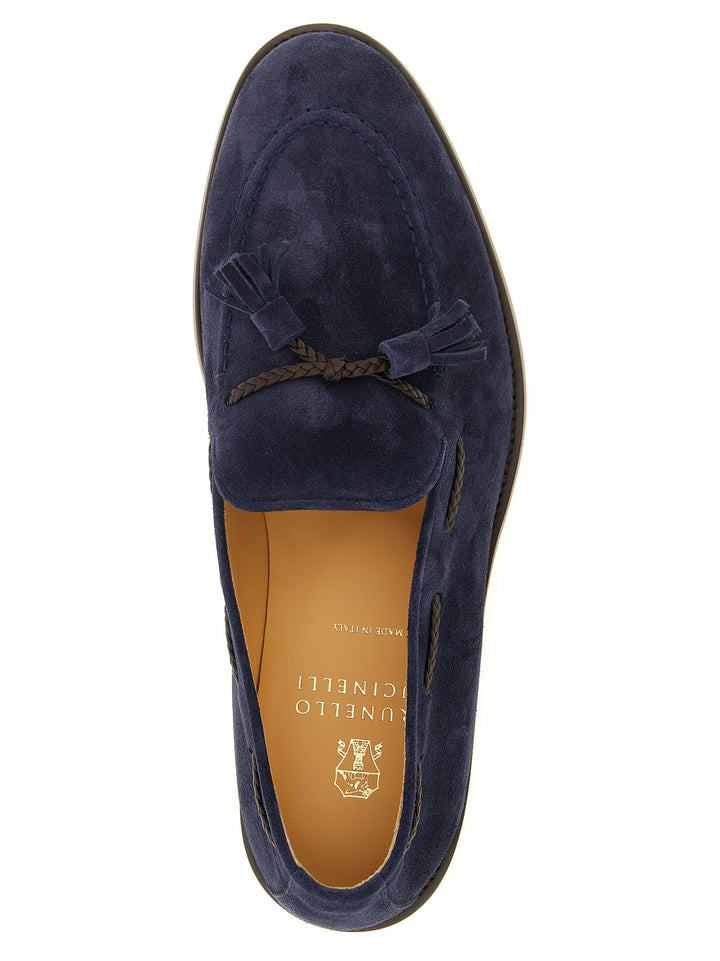 Brunello Cucinelli Nappi Moccasins Mocassini - Blu | 9377a3c05b78e7ec3555d72100d04d5bd2a1de94