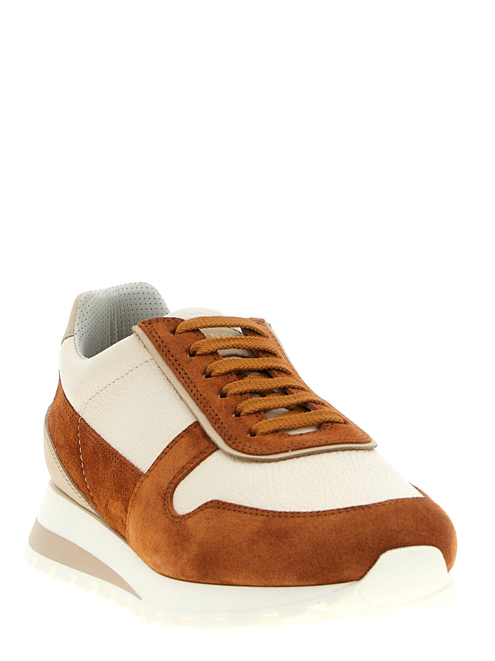 Brunello Cucinelli Leather Suede Sneakers - Multicolor | faf958d2e19ae04e4a41cfc70058787e12426fd8