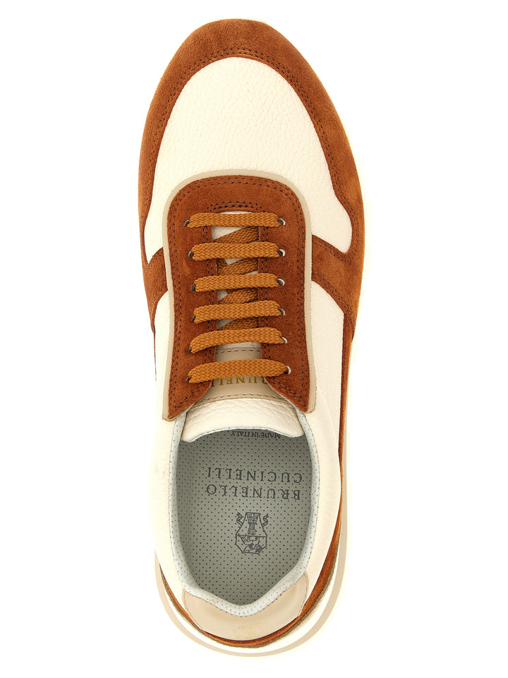 Brunello Cucinelli Leather Suede Sneakers - Multicolor | 7d533ec5147beeecfa86d8e2eab02831b7820453