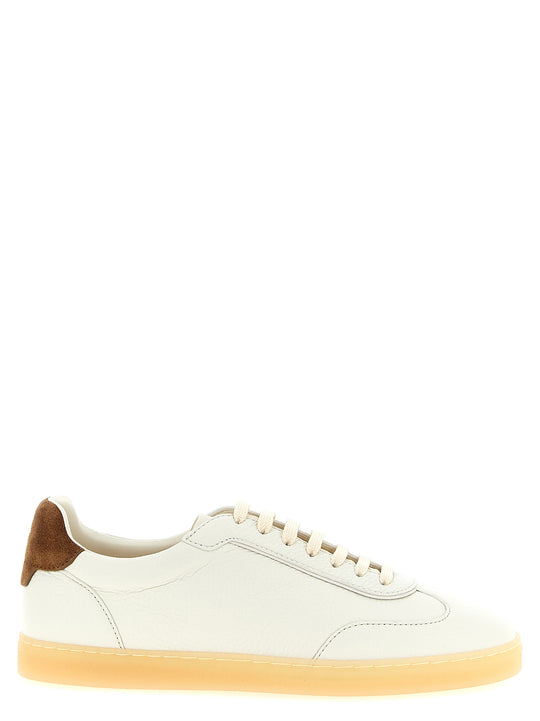 Leather Sneakers Bianco