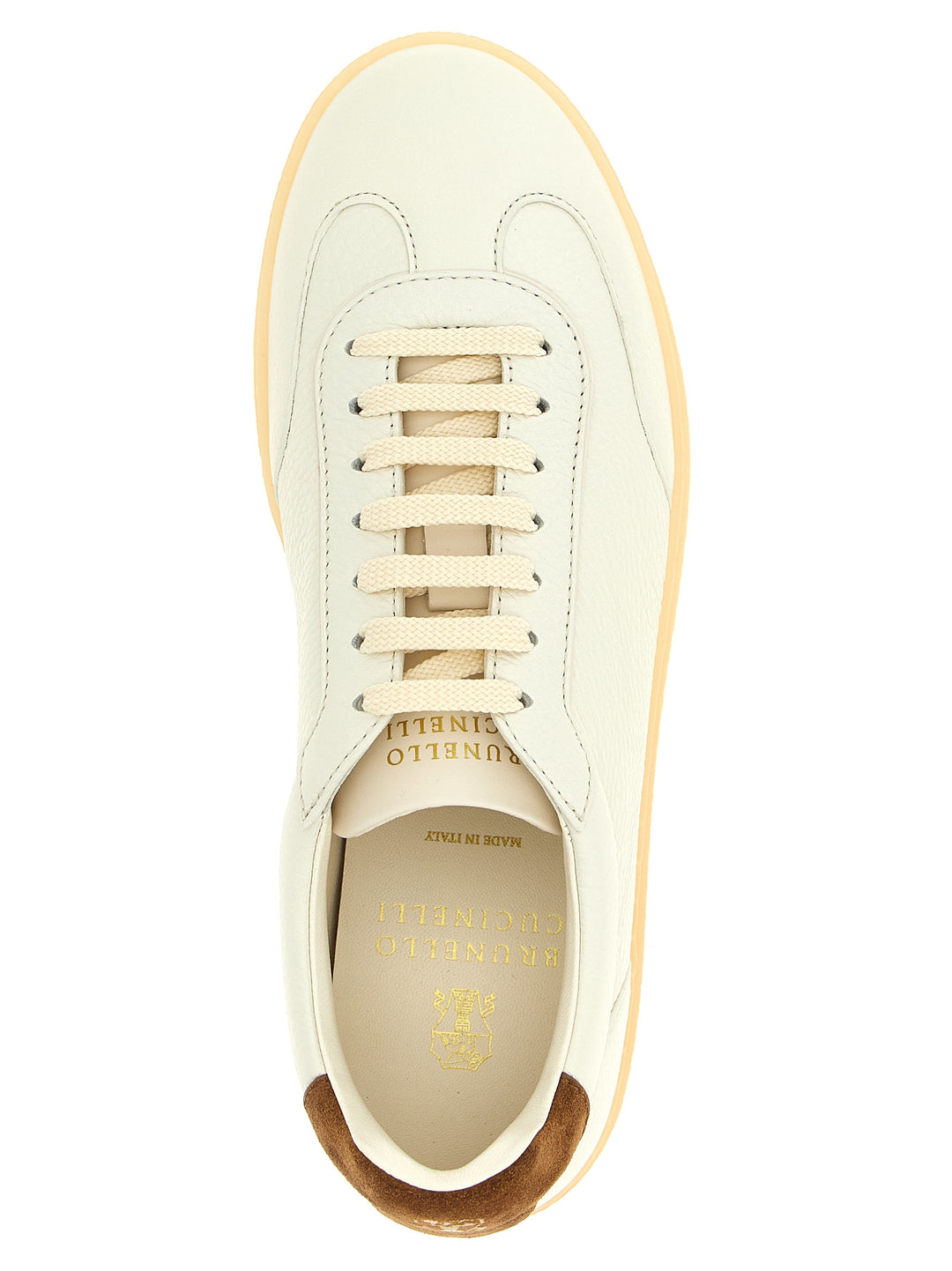 Brunello Cucinelli Leather Sneakers - Bianco | d04a332cd051b3ed8ac1dbe6b55a260fd6dac2be