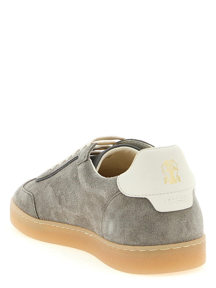 Brunello Cucinelli Suede Sneakers - Grigio | d5404c084d1bcfc5dcb8fba8d708f72ca2b87c38