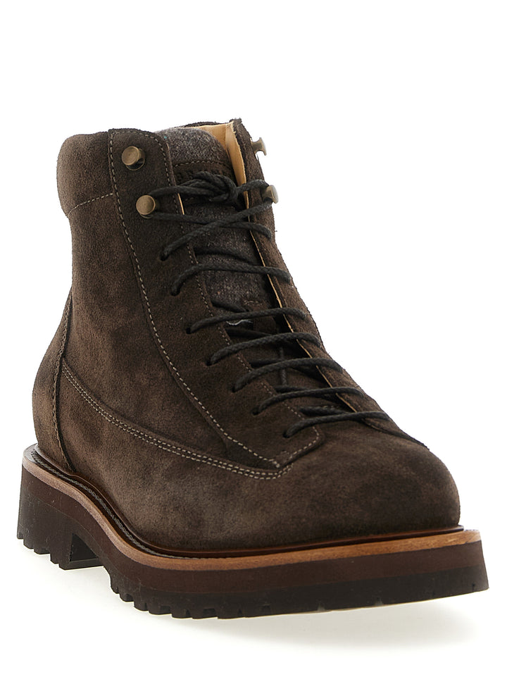 Brunello Cucinelli Suede Ankle Boots Stivali e Stivaletti - Marrone | 57f25ef006aff1014158f6e206adf45295238ed8