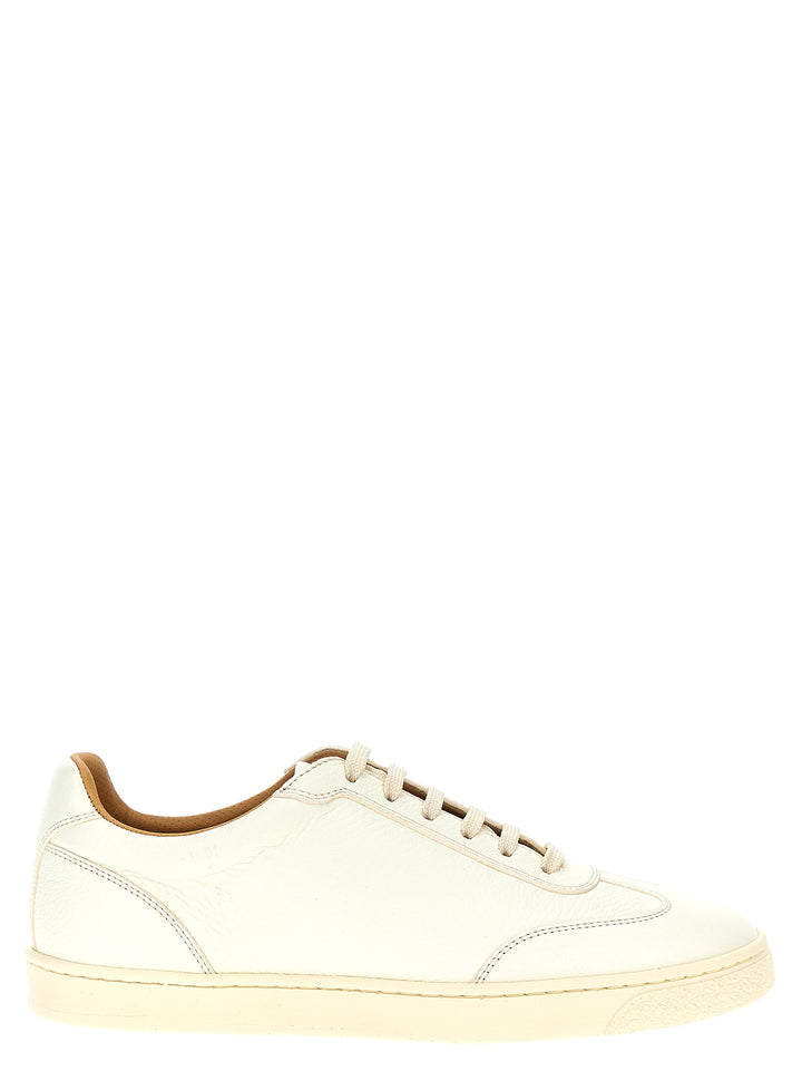 Leather Sneakers Bianco