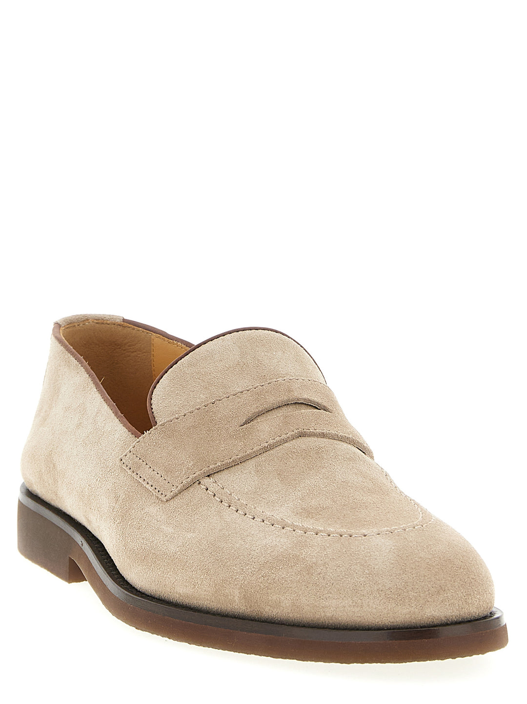 Brunello Cucinelli Penny Loafer Mocassini - Beige | 0fe2fafbf32e8bde724f38d2361f3d096492c279
