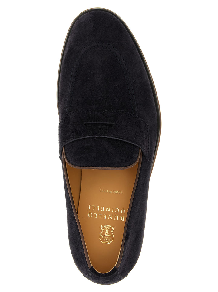 Brunello Cucinelli Suede Mocassini - Blu | ca986682d495da8e1d5ef3cc217f78ee05aad21c