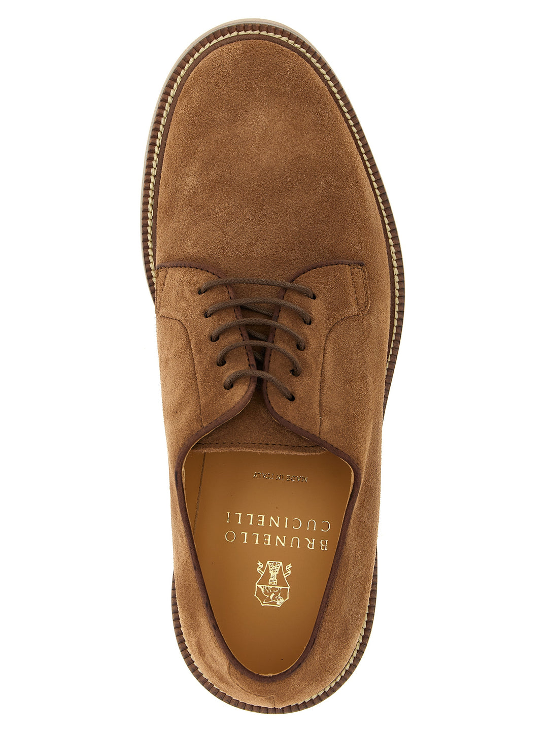 Brunello Cucinelli Suede Derby Stringate - Marrone | 5cd0b895c5f72d109608538021cb1f6224b74e47