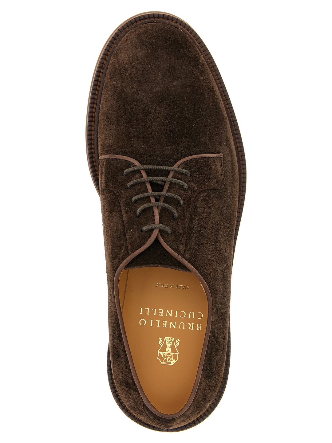 Brunello Cucinelli Suede Derby Stringate - Marrone | 8b06cf2b08737b0b8a2ec3d1573abad37110f61c
