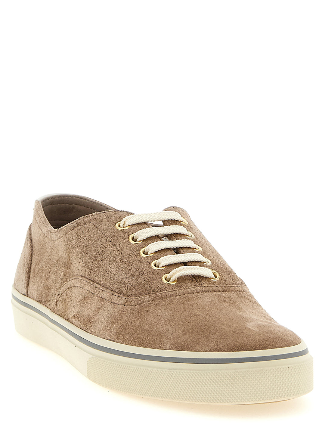Brunello Cucinelli Suede Sneakers - Beige | f144a8a84323fe516f7f242a9f50ff5205eb0916