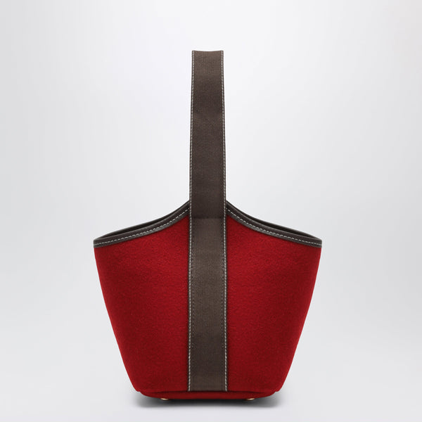 Narita S Red Flannel Bucket Bag
