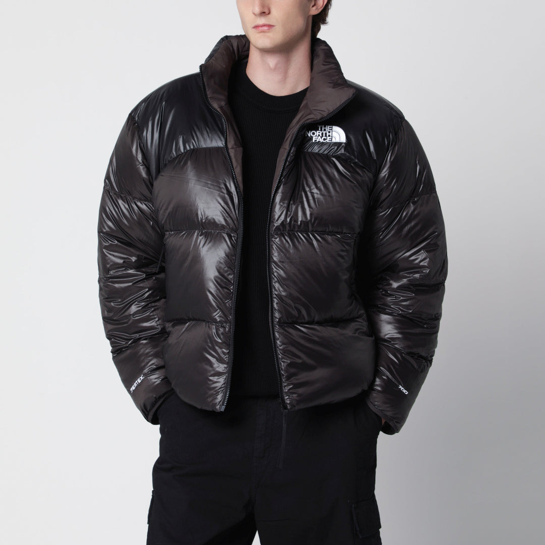 The North Face Black Reversible Nuptse Jacket In Nylon