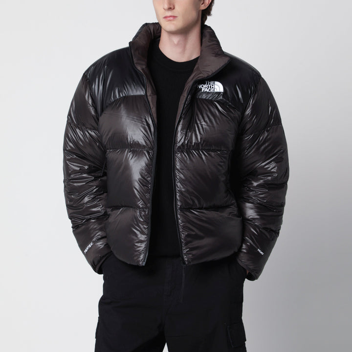 The North Face Black Reversible Nuptse Jacket In Nylon