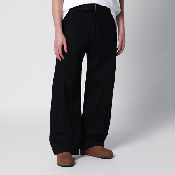 Now Jeans de Tiro Medio en Denim de Algodón Negro