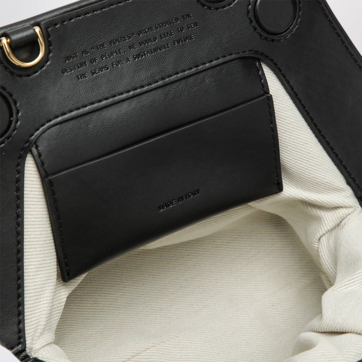 Themoirè Small Bios Pouch Noir en Similicuir