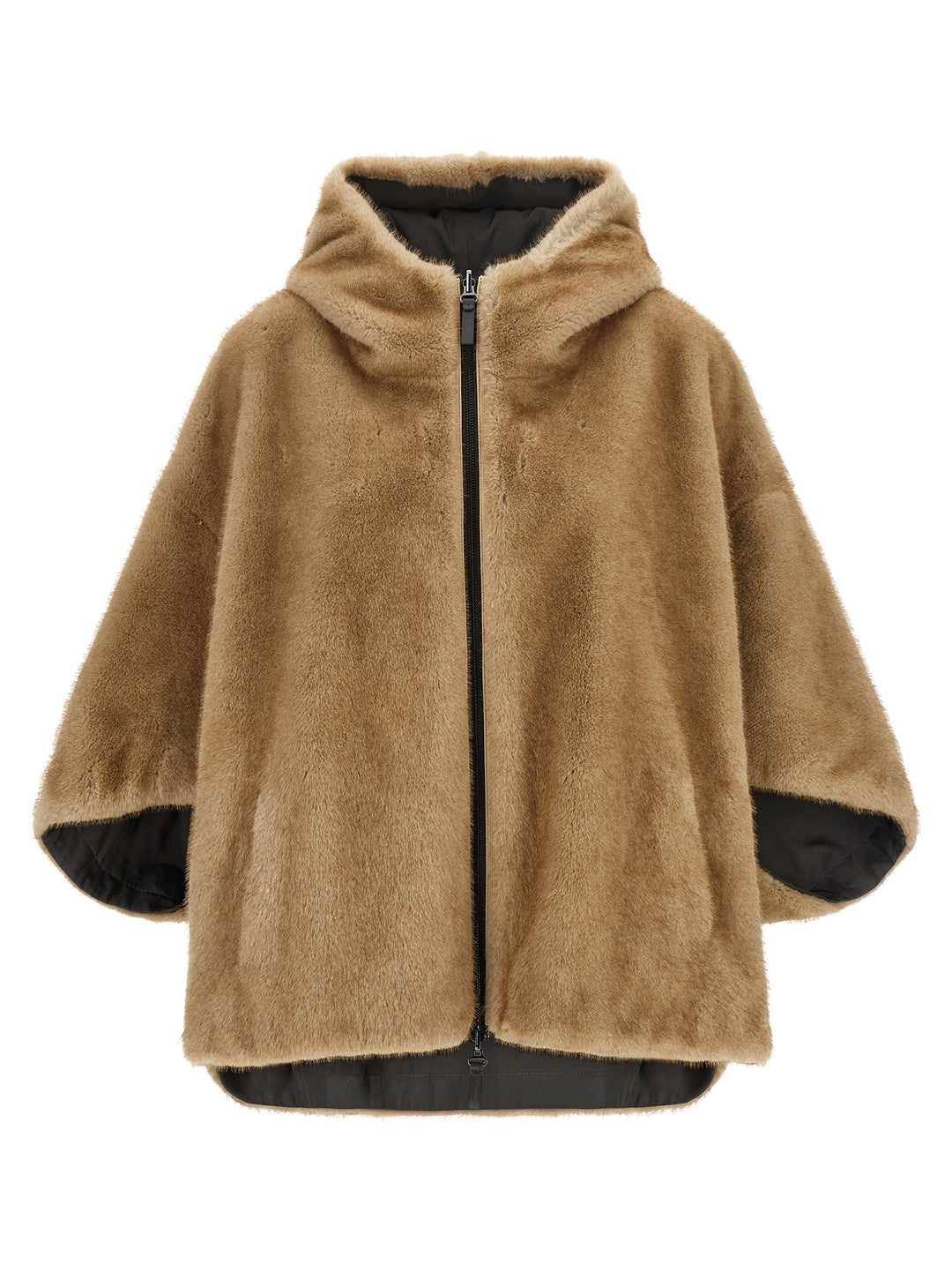 Lou Andrea Reversible Cape With Hood Mantelle - Grigio | 24c57025b58031577057f612d412ef8302fef2e5