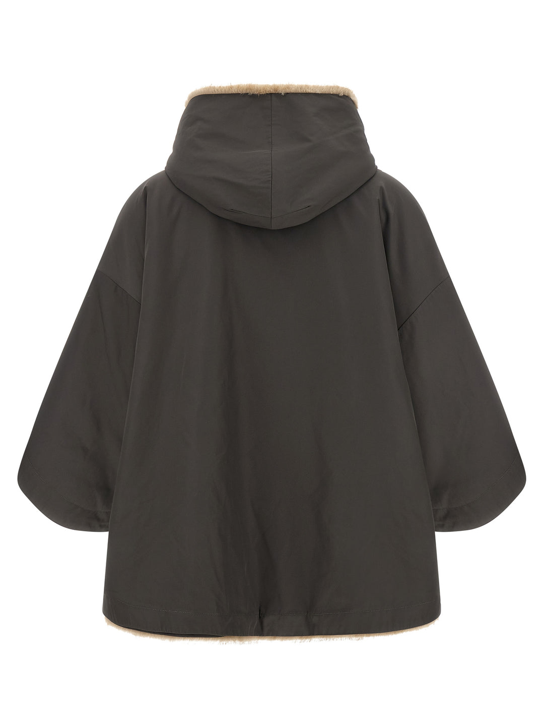 Lou Andrea Reversible Cape With Hood Mantelle - Grigio | 8e87349e1fdcf4cd0368a220749e1cea37b0f048