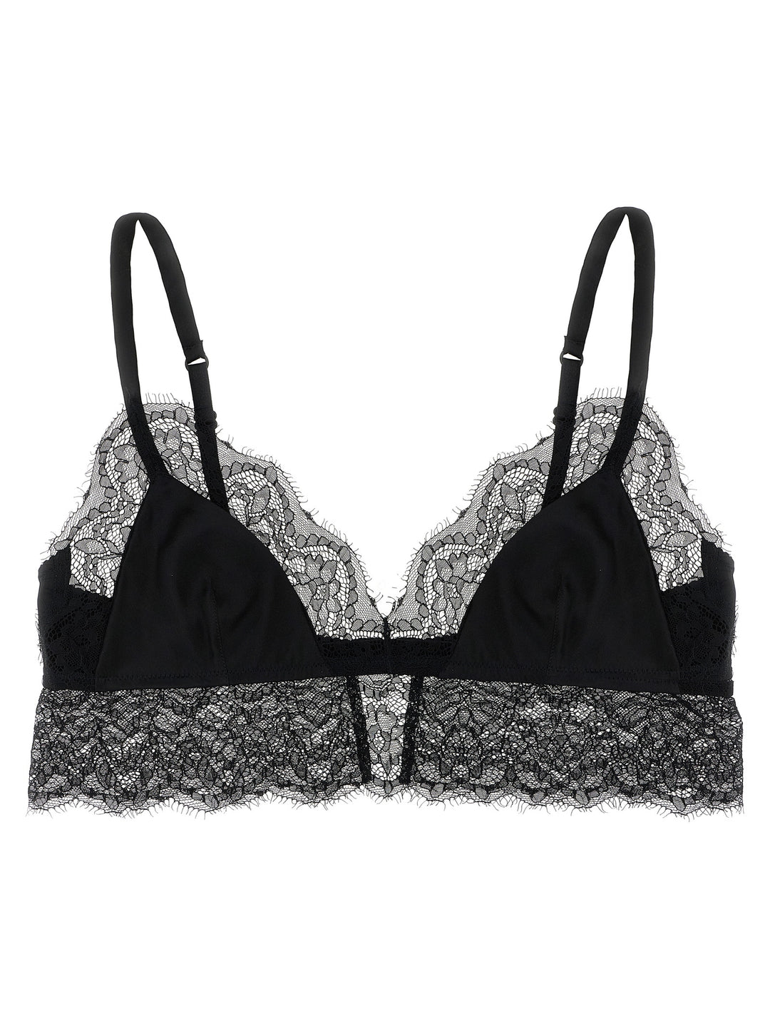 Dolce & Gabbana Lace Satin Bra INTIMO - Nero | 4f6e0a7a906089cd067e53e669785a3d3c570a2a