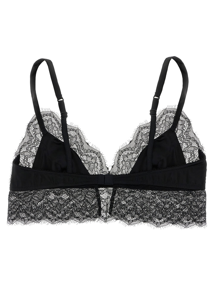 Dolce & Gabbana Lace Satin Bra INTIMO - Nero | 9de4ead51d0df8636f9e1a1b186e8046841face9