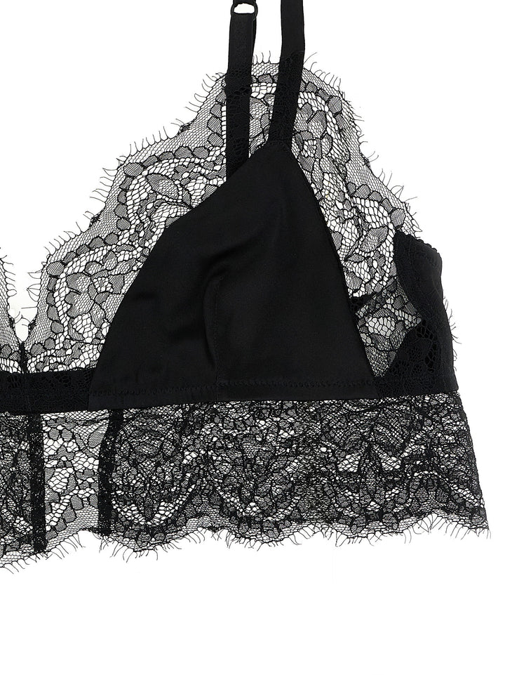 Dolce & Gabbana Lace Satin Bra INTIMO - Nero | f22a5f0c49333eba0eab2d6a08a3a2f0223757d5
