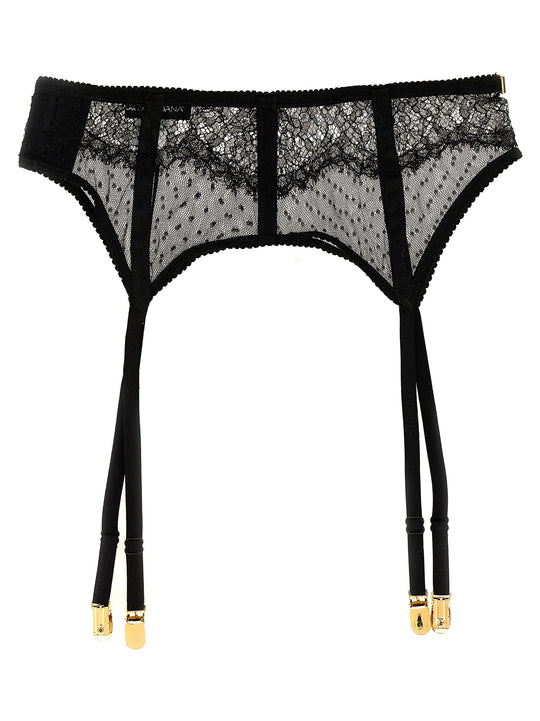 Lace Garters Calzini Nero