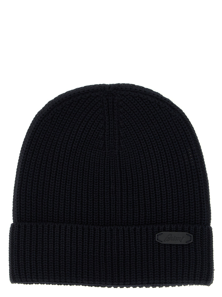 Brioni Ribbed Wool Beanie Cappelli - Blu | 977a60d33e2df81c503bbbdc1baf17ad803210d9