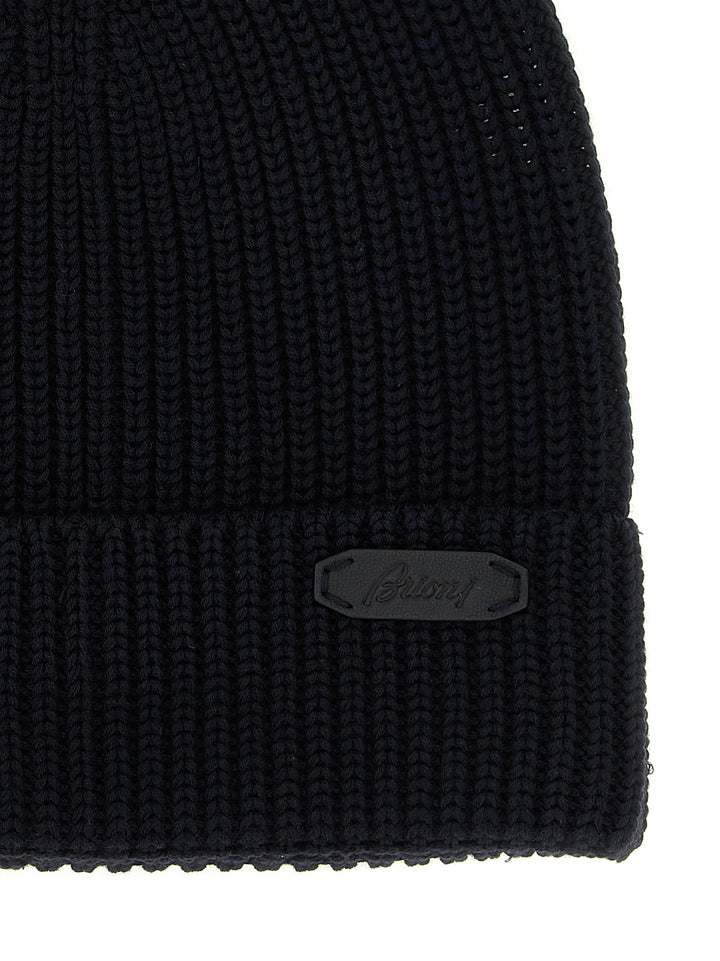 Brioni Ribbed Wool Beanie Cappelli - Blu | cbf842a8adb8670f828684ae65a9e1da59690366