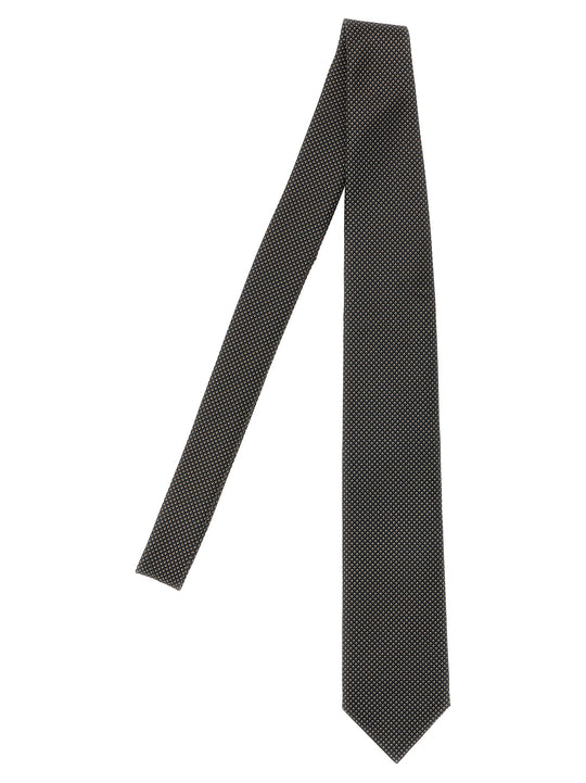 Jacquard Tie Cravatte Nero