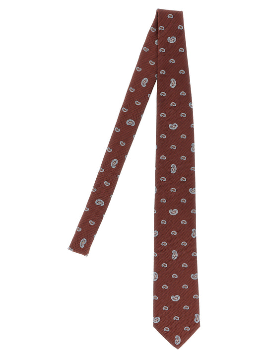 Jacquard Tie Cravatte Marrone