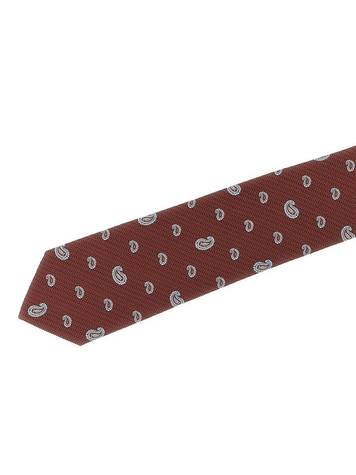 Brioni Jacquard Tie Cravatte - Marrone | d3565b9b55d8a7aa347b41d0a5bebc9815b0d04c