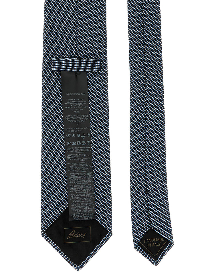 Brioni Jacquard Silk Tie Cravatte - Blu | 3afa1cacf3a85ce9b73f0df6e3c30348c7d9a4ca