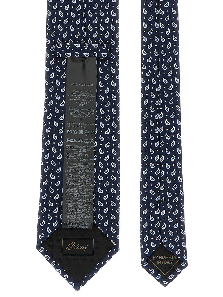 Brioni Micro-Paisley Tie Cravatte - Blu | f9174a8e9f5ed3444bebe0a6f2629546363d5bc1