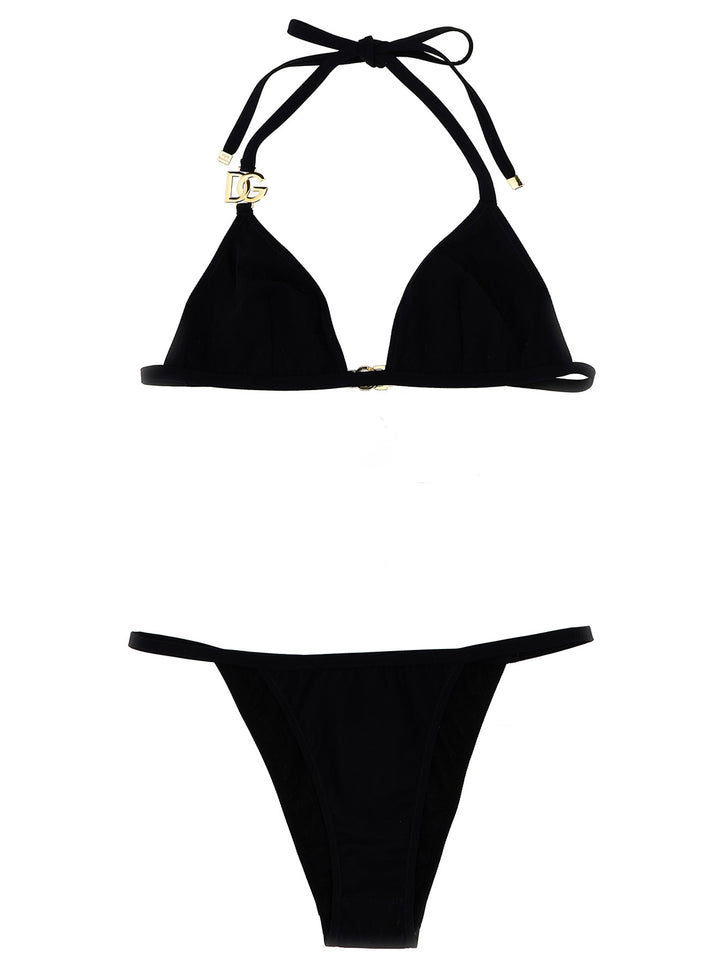 Dolce & Gabbana Logo Bikini Set Beachwear - Nero | 40088b90bf4b65f26b88a5a2cfe6efed88e7bdbf