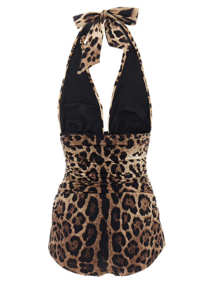 Dolce & Gabbana Leopardo Beachwear - Marrone | ae7b0701fc6c3ebc15f61f0cb89a3d61e9839e96