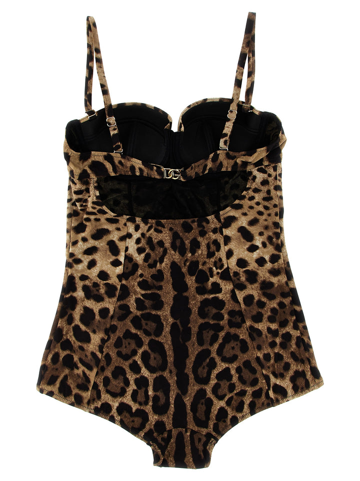 Dolce & Gabbana Leopardo Beachwear - Marrone | 093880589137ff839c5cbd647533a1fd23281eee