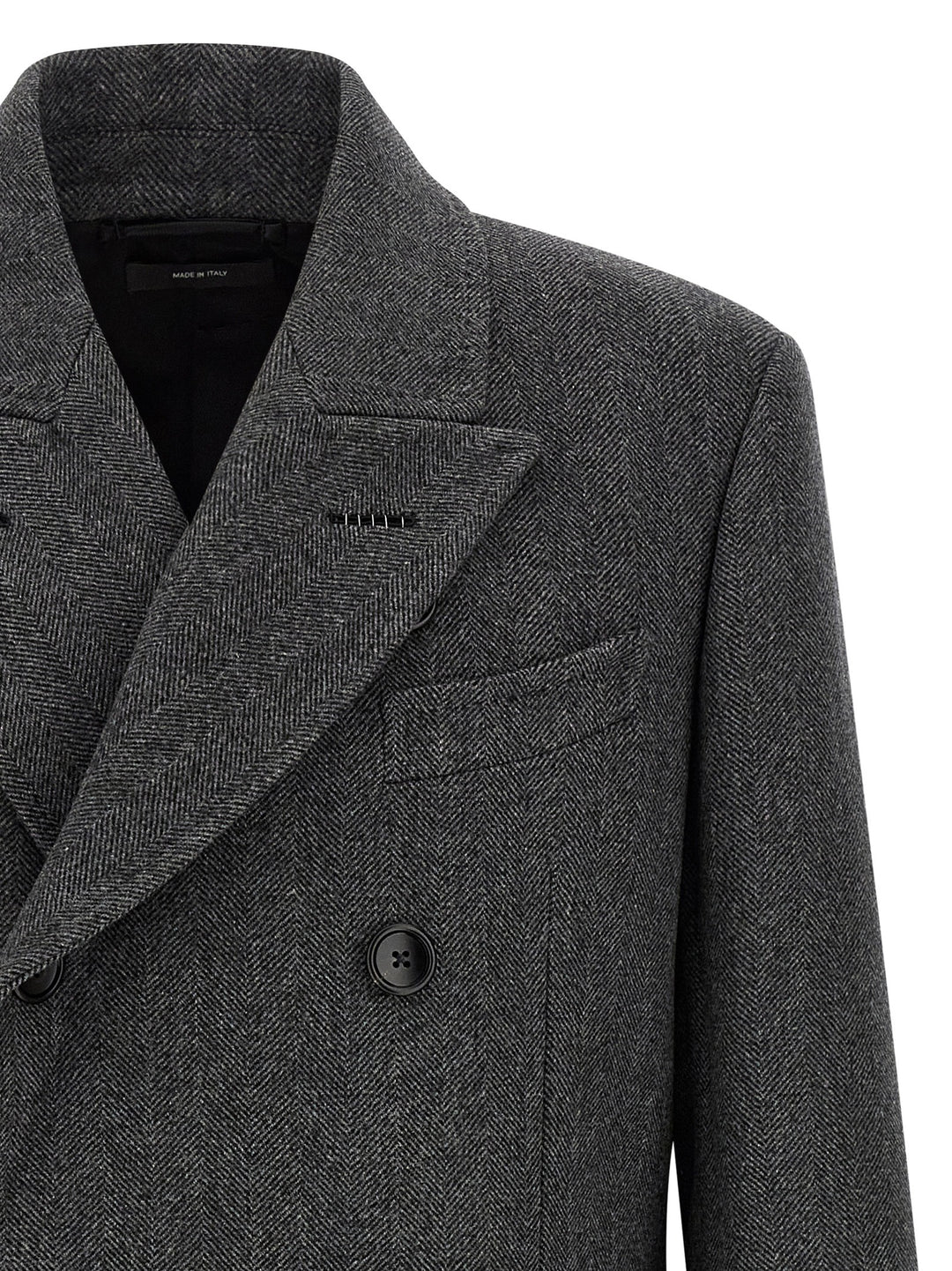 Tom Ford Double-Breasted Coat Trench e Impermeabili - Grigio | a5fe63d6b3f95e51042fc9226ea16271de0a1690