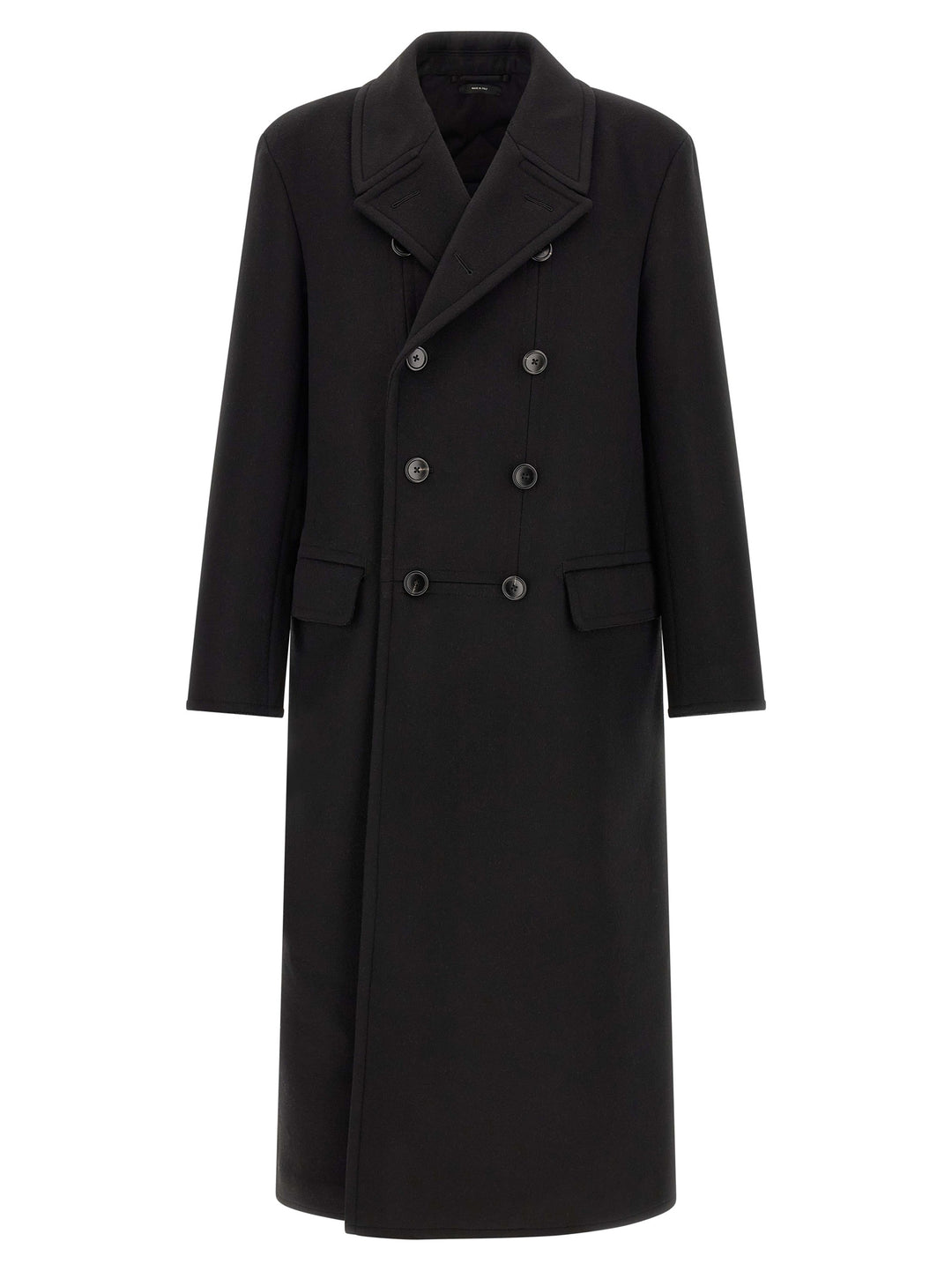 Tom Ford Luxury Melton Db Officer Trench e Impermeabili - Nero | 0f85f9443d87349590912393d9080d6589fc35c6