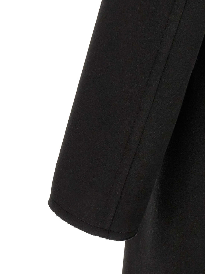 Tom Ford Luxury Melton Db Officer Trench e Impermeabili - Nero | 38e9774293555b3702eb6dce804f576e9f93c0bf