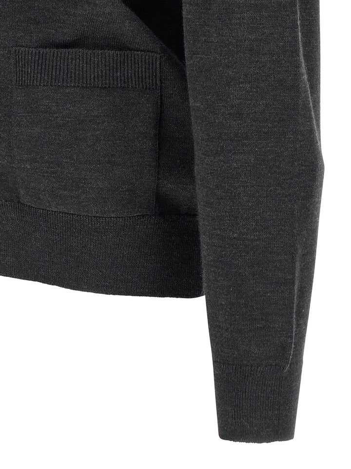 Maison Kitsune Double Fox Maglioni - Grigio | 288d832679834d07e81375a87df2d95bb3ad4be9