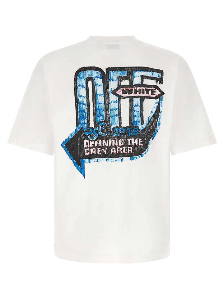 Off-White Off Adv Skate T shirt - Bianco | cd94e98f1605884cb2a6b1ffef8077b7ed53e39c