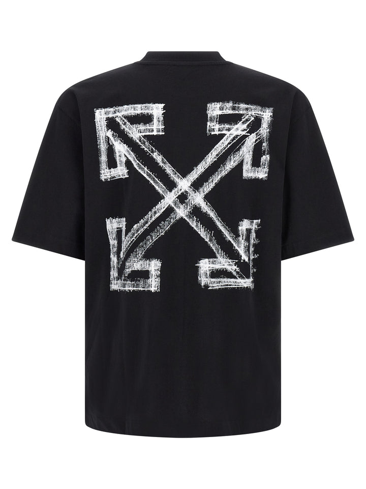 Off-White Motion Arrow Skate T shirt - Nero | 164c723a91f09ff9809236592642fb909d9a1342
