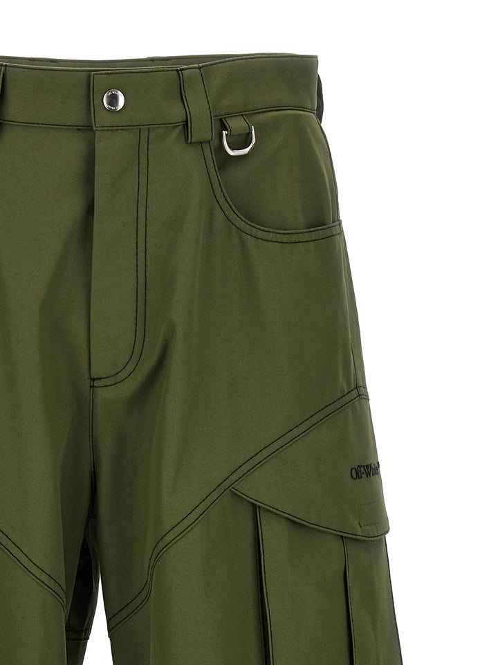 Off-White Arr Cot Straight Cargo Pantaloni - Verde | 8d50f6f5f2a62f83fd4832a9ab14c1e80cacad22