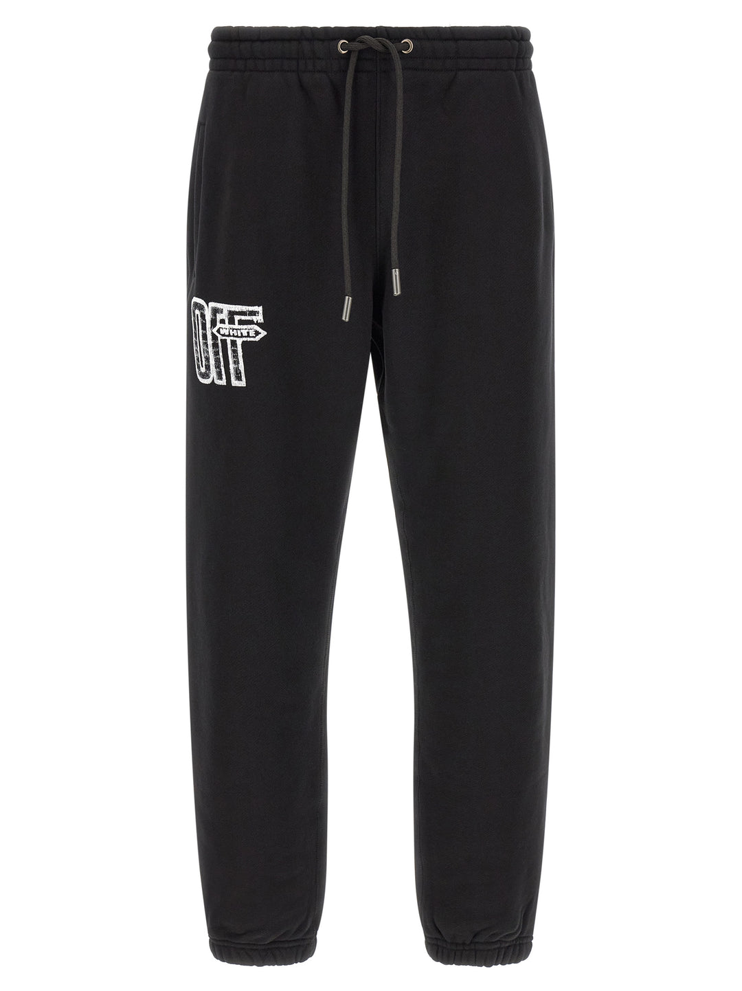 Off-White Motion Arrow Cuffed Pantaloni - Nero | c8b347d6ed466473618fbb8876d801a39dc5212a