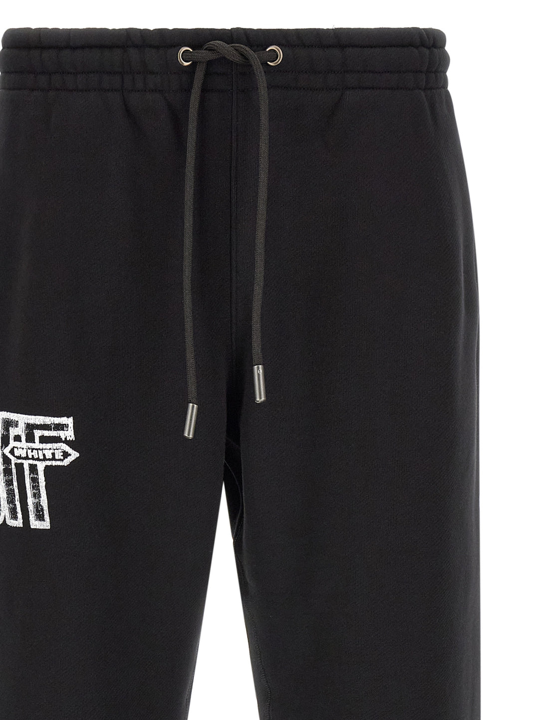 Off-White Motion Arrow Cuffed Pantaloni - Nero | 6b9136b166b5f675e23b9d765fbd323e9a4a9a11