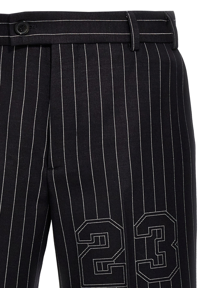 Off-White 23 Pinstripes Pantaloni - Blu | 9dedee3fc16c6711abb377457e35b42b57456a8b