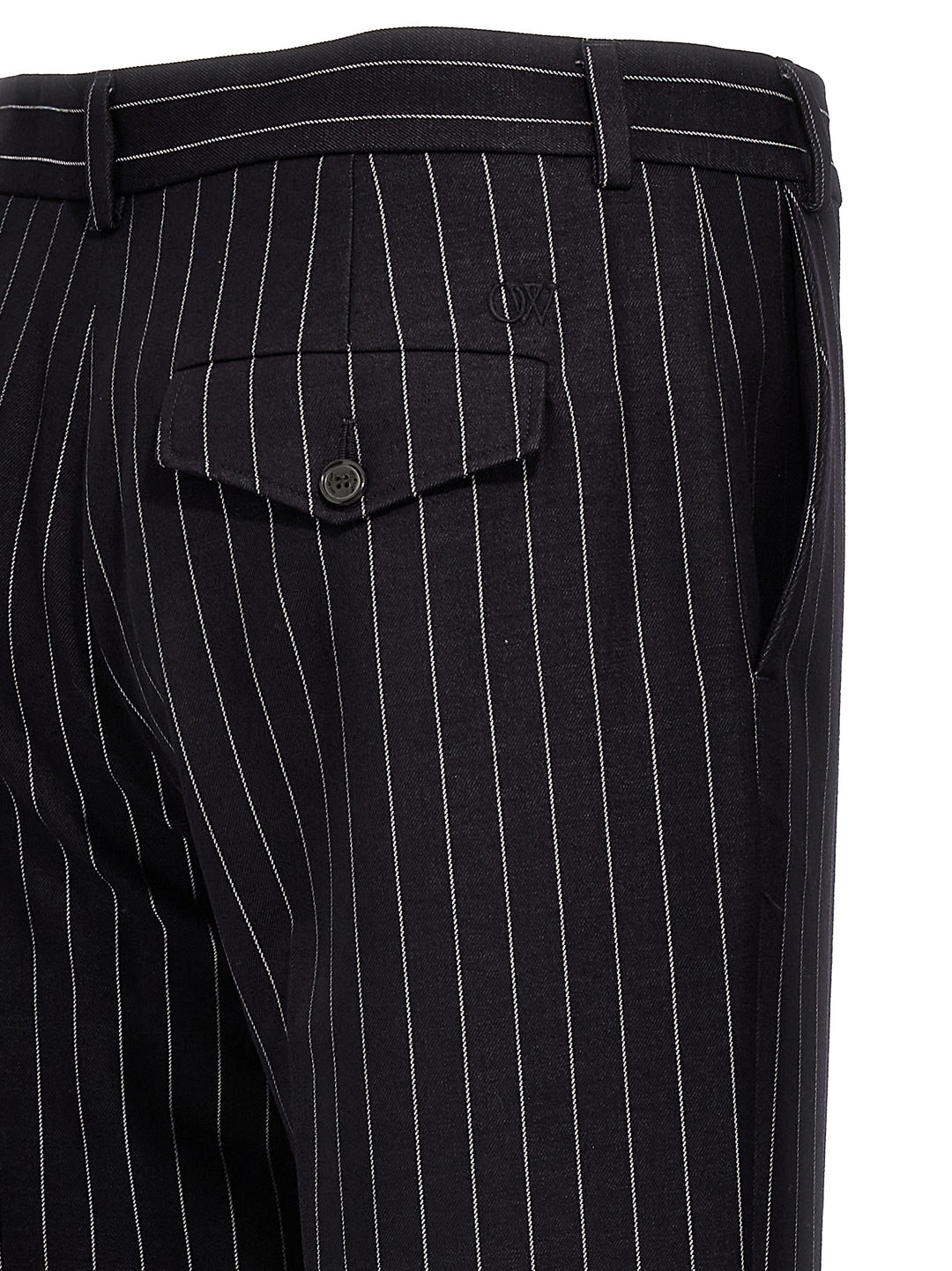 Off-White 23 Pinstripes Pantaloni - Blu | abc854668d7b7b1aca574c0628a2b6da9586b6fc