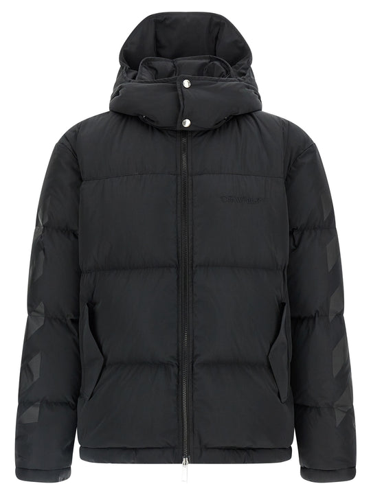 Diagonal Arrow Puffer Jackets Nero
