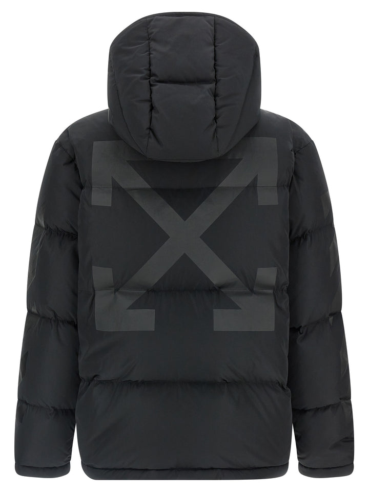 Off-White Diagonal Arrow Puffer Jackets - Nero | 370083e6b85a2eac573e929797e3b92bdd00601e