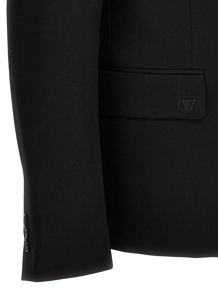 Off-White Ow Embroidery Blazer - Nero | 6d649db60046a675222da896bbb8c6208569358c