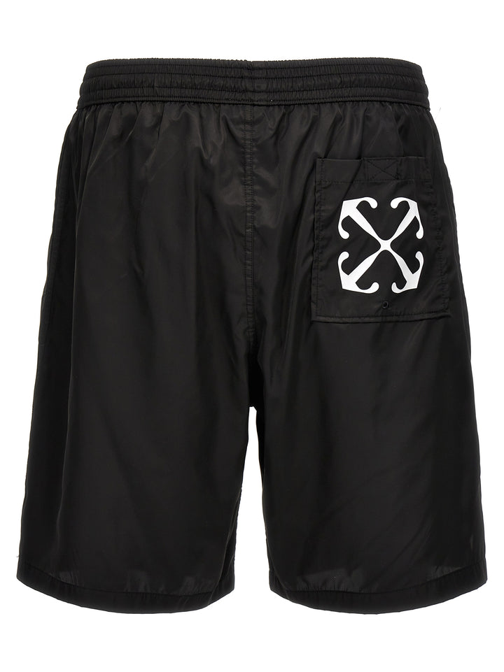 Off-White Arrow Surfer Beachwear - Bianco/Nero | 35dc9382402e883e91a598bdcfc32d93fe2f6917